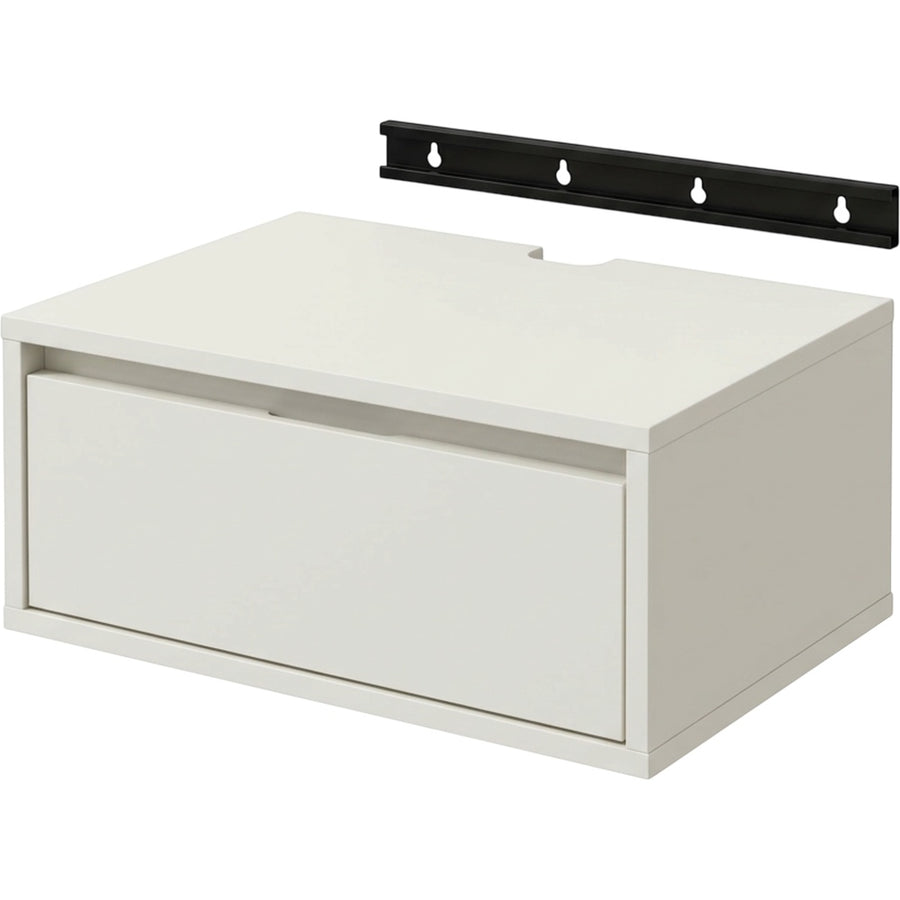Zndwk Wall-Mounted Floating Nightstand with Drawer 45 cm Ash White